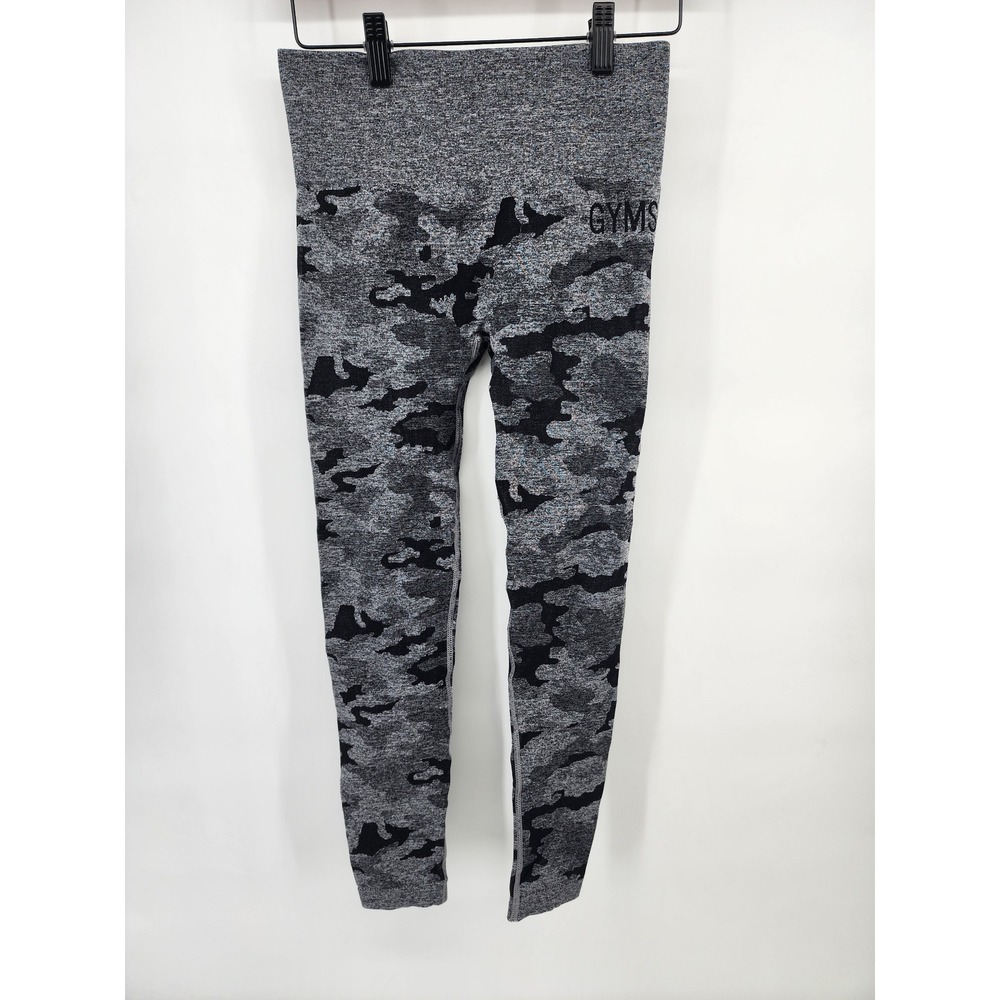 Gymshark Camo Seamless High Waisted Leggings Gray Camouflage Small - Picture 4 of 6